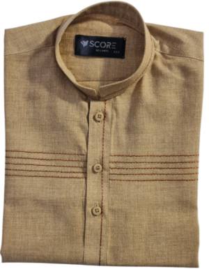 Camel H Lin Embroidery Small Kurta