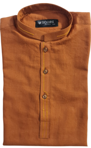 Brown Khaddar Patti Embroidery Medium Kurta