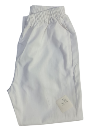 White Cotton Pocket Medium Trouser